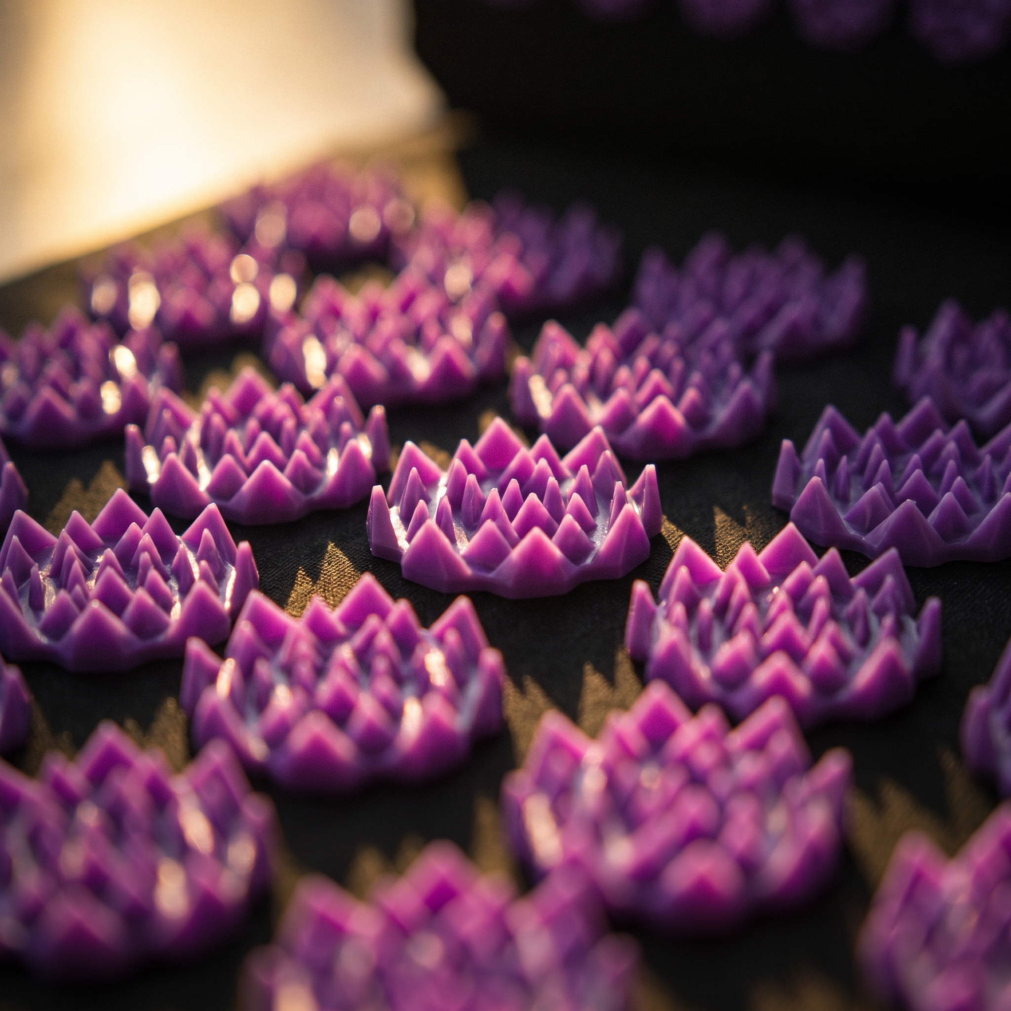Close detail of the mat's spiked discs